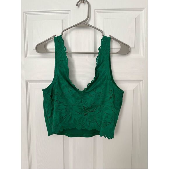 aerie Other - Aerie Bralette XL Green NEW Lace Crop Top Bra Blouse Lounge Pajamas